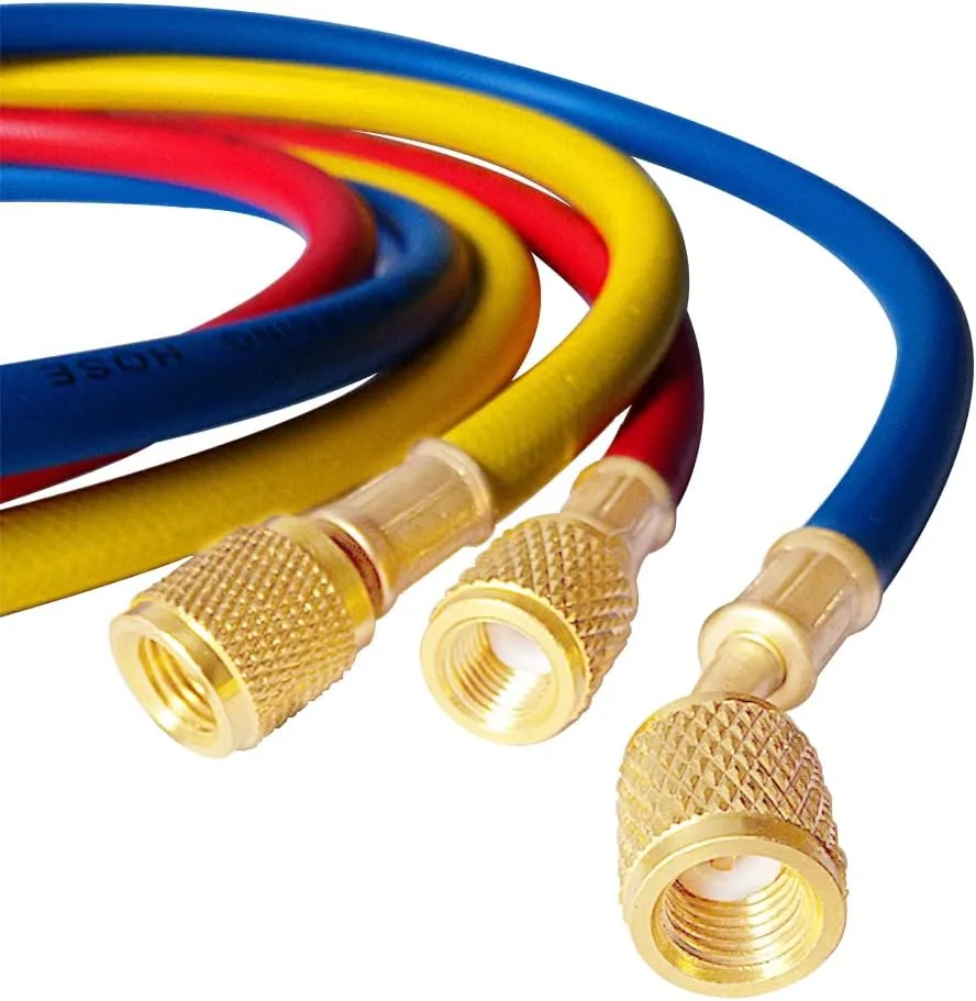 bradley bra hb1414 15m blue refrigerant charging hose, 15m 600/3,000 psi, 1/4" 1/4" connectors