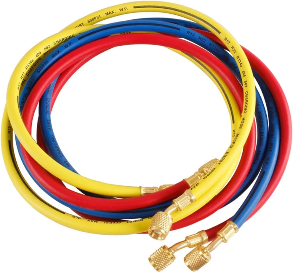 bradley bra hb1414 15m blue refrigerant charging hose, 15m 600/3,000 psi, 1/4" 1/4" connectors