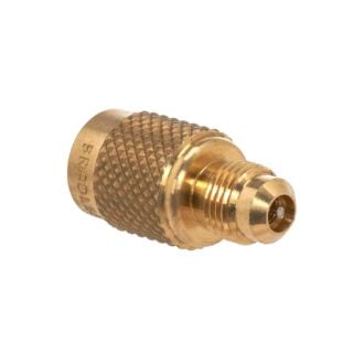 Bradley BRAAD1456 Brass Adapter one quarter Female Flare five sixteenths Male Flare HVAC refrigeration fitting